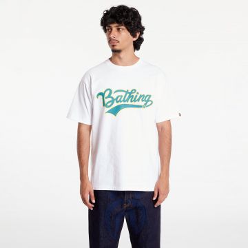 Tricou A BATHING APE Varsity Baseball Logo Tee White