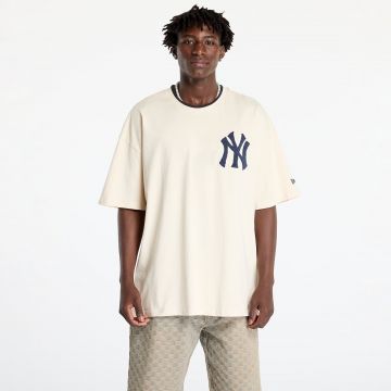 Tricou New Era New York Yankees World Series Drop Shoulder T-Shirt UNISEX Light Cream/ Navy