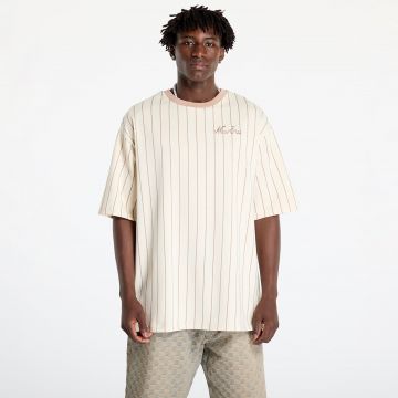 Tricou New Era Pinstripe Oversized Tee UNISEX Light Cream