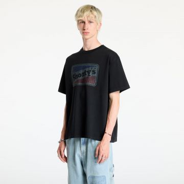 Tricou PLEASURES Box Logo Heavyweight T-Shirt Black