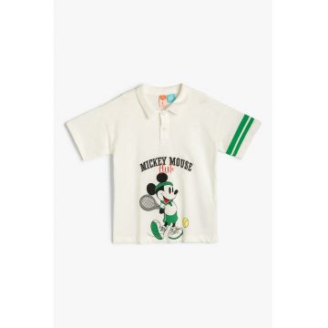 Tricou polo cu imprimeu Mickey Mouse