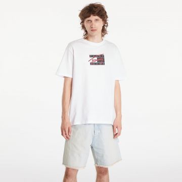 Tricou Tommy Jeans Regular Street Flag Tee White