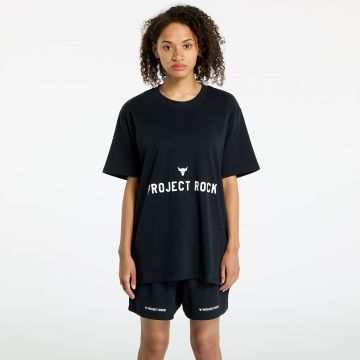 Tricou Under Armour Project Rock Campus Q3 T-Shirt Black/ White