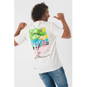 Tricou de bumbac cu imprimeu grafic