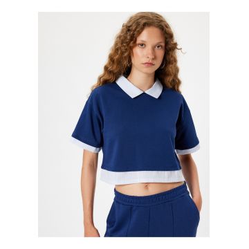 Tricou polo crop