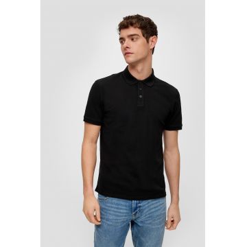 Tricou polo de bumbac cu aspect pique