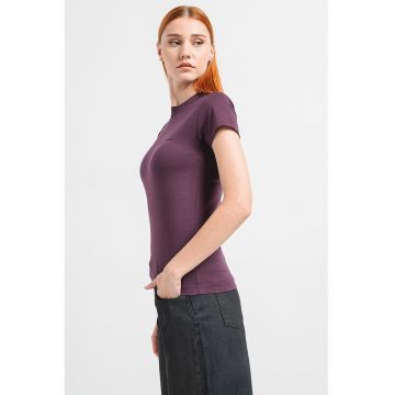 Tricou slim fit de bumbac organic