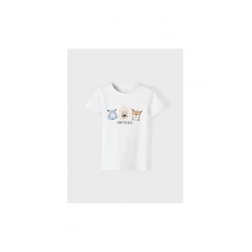 Tricou copii - 301996224 - Bumbac organic - Elastan - Alb