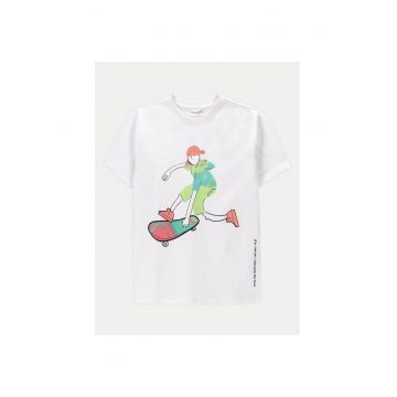 Tricou copii - 49309 - Alb - Bumbac