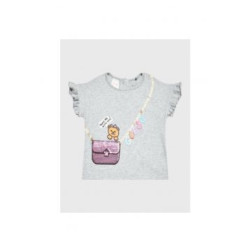 Tricou copii - 71739 - Gri - Bumbac