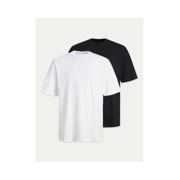 Tricou barbati - 618338 - Negru/Alb - Bumbac