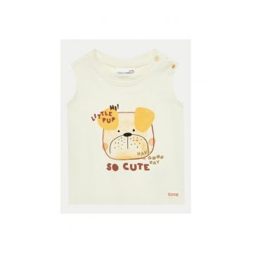 Tricou copii - 49705 - Ecru - Bumbac