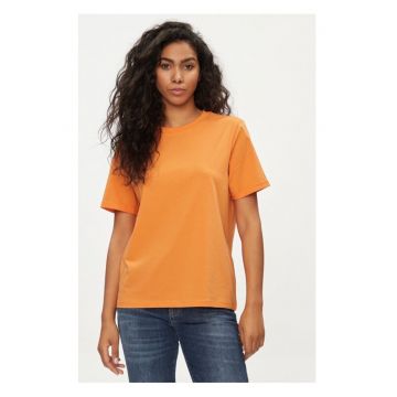 Tricou dama - 29386 - Bumbac - Portocaliu