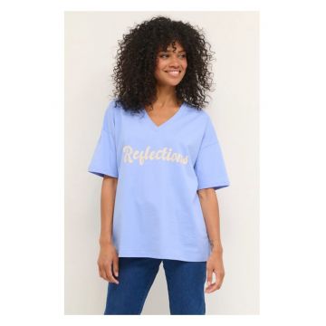 Tricou dama - 56484 - Bumbac - Albastru