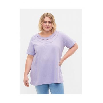 Tricou dama - 82431 - Bumbac - Violet