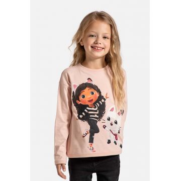 Coccodrillo longsleeve copii culoarea roz, LICENCE GIRL DISNEY