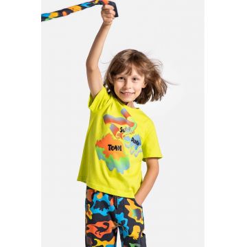 Coccodrillo tricou de bumbac pentru copii culoarea verde, cu imprimeu, DIGITAL BOY KIDS