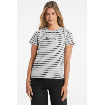 GUESS - Tricou din amestec de bumbac cu dungi