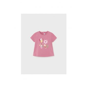 Tricou copii - 12495 - Roz - Bumbac