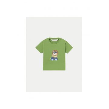 Tricou copii - 29721 - Verde - Bumbac