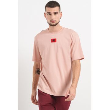 Tricou de bumbac cu logo Drambok