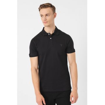 Tricou polo slim fit cu imprimeu logo