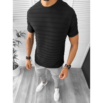 Tricou barbati slim fit negru 12953 41-2