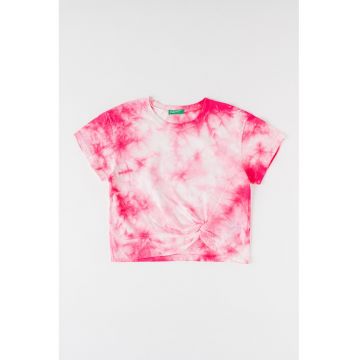 Tricou de bumbac cu imprimeu tie-dye