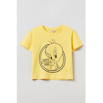 Tricou din bumbac cu imprimeu cu desene animate