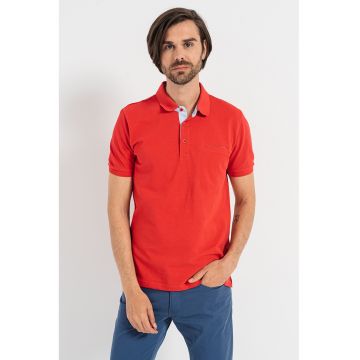 Tricou polo cu buzunar pe piept