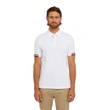 Tricou polo de bumbac cu slituri laterale