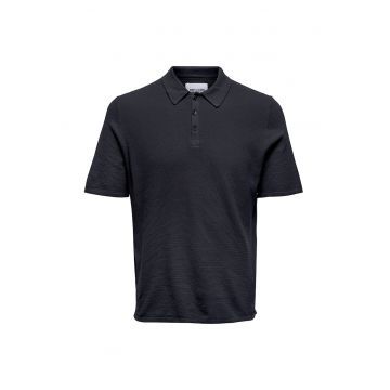 Tricou polo din pique