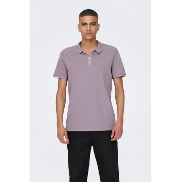 Tricou polo slim fit din material pique Travis