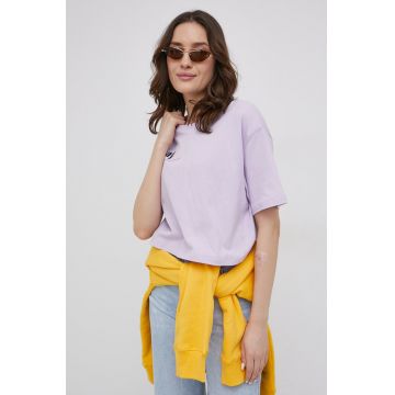 OCAY tricou din bumbac culoarea violet