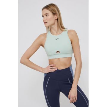 Reebok top de antrenament H51848 culoarea verde