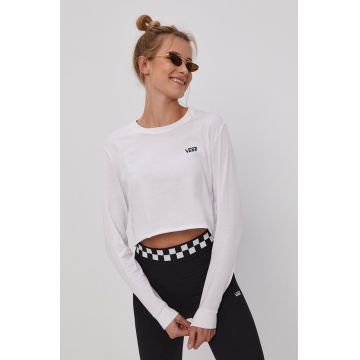 Vans longsleeve femei, culoarea alb VN0A4OUQWHT1-White