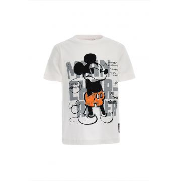 Tricou de bumbac cu imprimeu Mickey Mouse