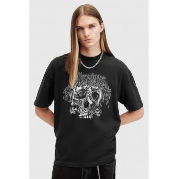 Tricou supradimensionat de bumbac organic Morph Skull