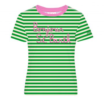 Bonjour stripes t-shirt l