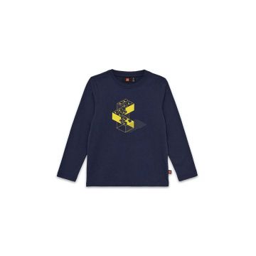 Lego longsleeve din bumbac pentru copii LWTANO 630 culoarea albastru marin, 12011334