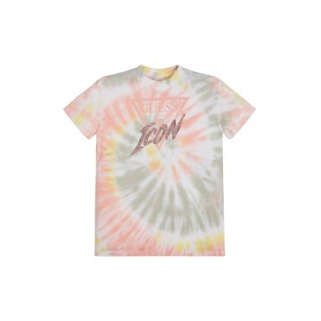 Tricou cu paiete si model tie-dye