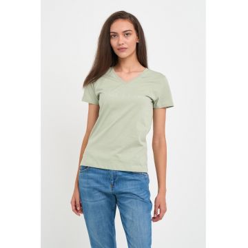 Tricou dama cu mesaj grafic text - Verde