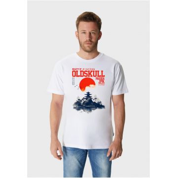 Tricou de bumbac cu imprimeu Pagoda