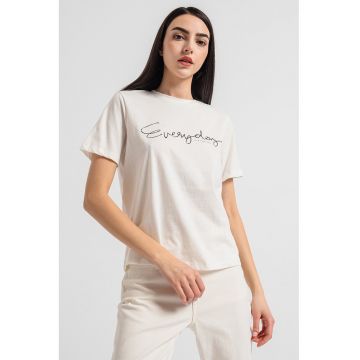 Tricou de bumbac cu text