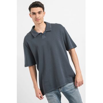 Tricou polo cu aspect texturat