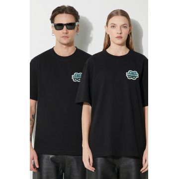 Filling Pieces tricou din bumbac T-shirt Gowtu culoarea negru, cu imprimeu, 74433921861