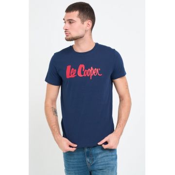 Tricou barbat cu logo aplicat - Albastru