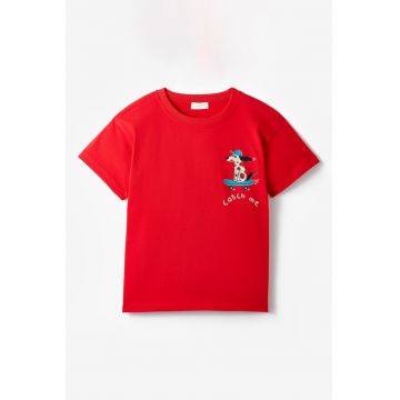 Tricou de bumbac cu imprimeu grafic