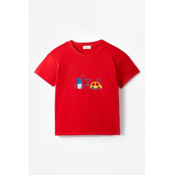 Tricou de bumbac cu imprimeu grafic