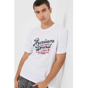 Tricou de bumbac cu text Thomas